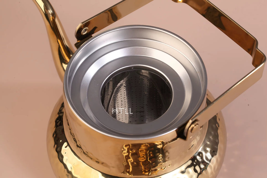 Gold Stainless Steel Tea Kettle with Infuser