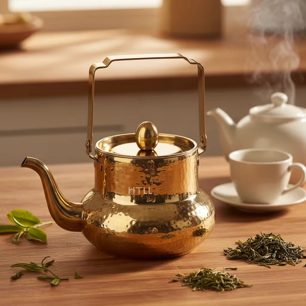 Premium Gold Stainless Steel Tea Kettle – Elegant High-Quality Teapot