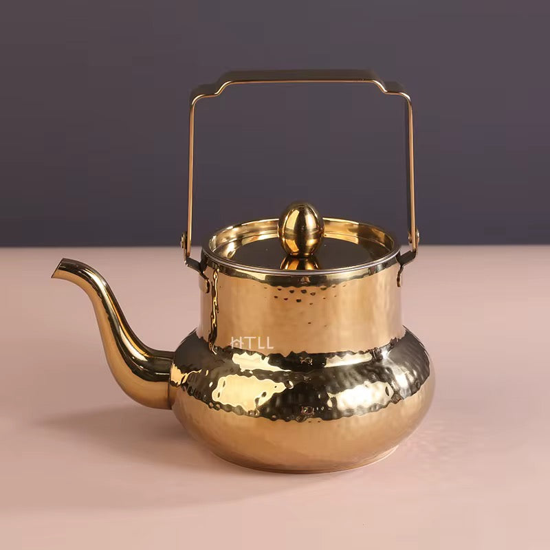 Premium Gold Stainless Steel Tea Kettle – Elegant High-Quality Teapot