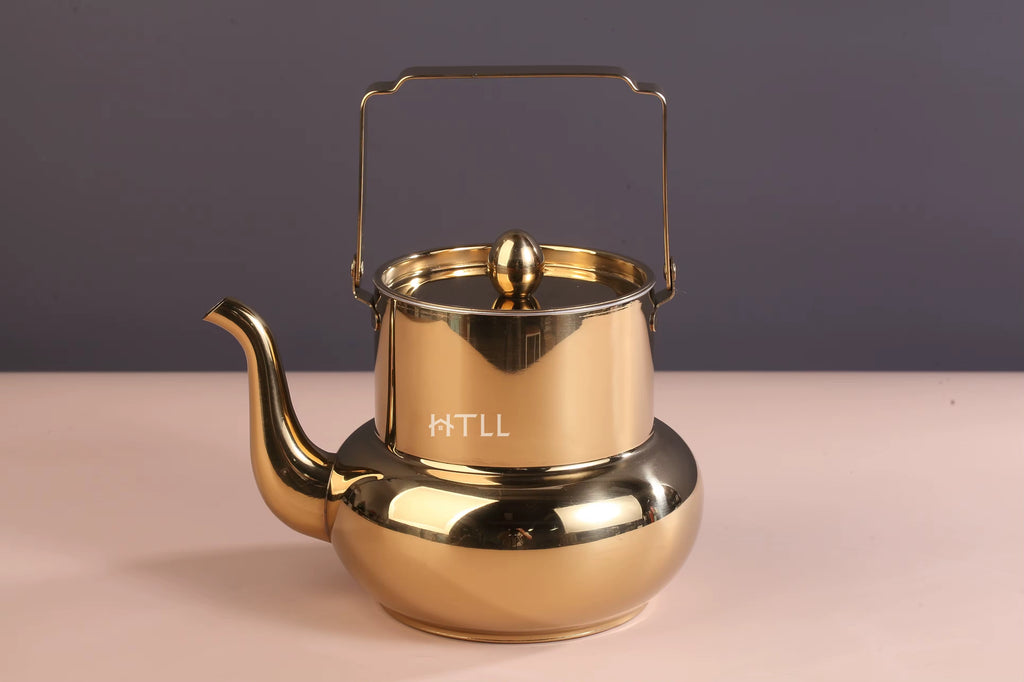 Gold Stainless Steel Tea Kettle with Infuser