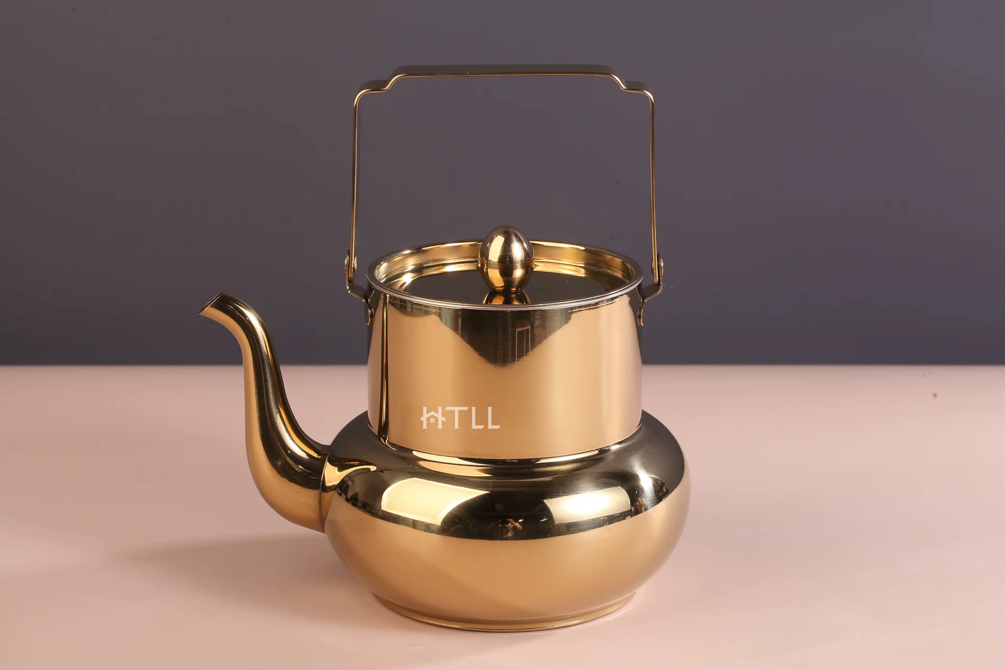 Gold Stainless Steel Tea Kettle with Infuser