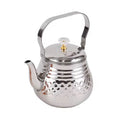 Stainless Steel Tea Kettle with Removable Infuser – Elegant Silver Embossed Teapot