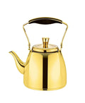Stainless Steel Tea Kettle with Infuser – Gold or Chrome Finish with Gold Lid & Handle