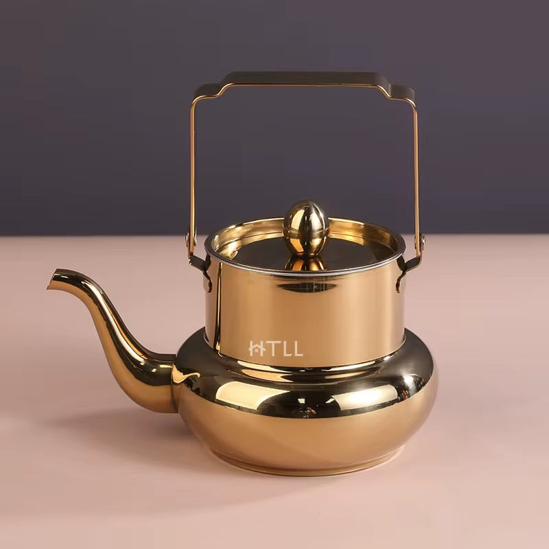 Gold Stainless Steel Tea Kettle with Infuser