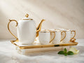 A39-3 White & Gold Tea/Coffee Set
