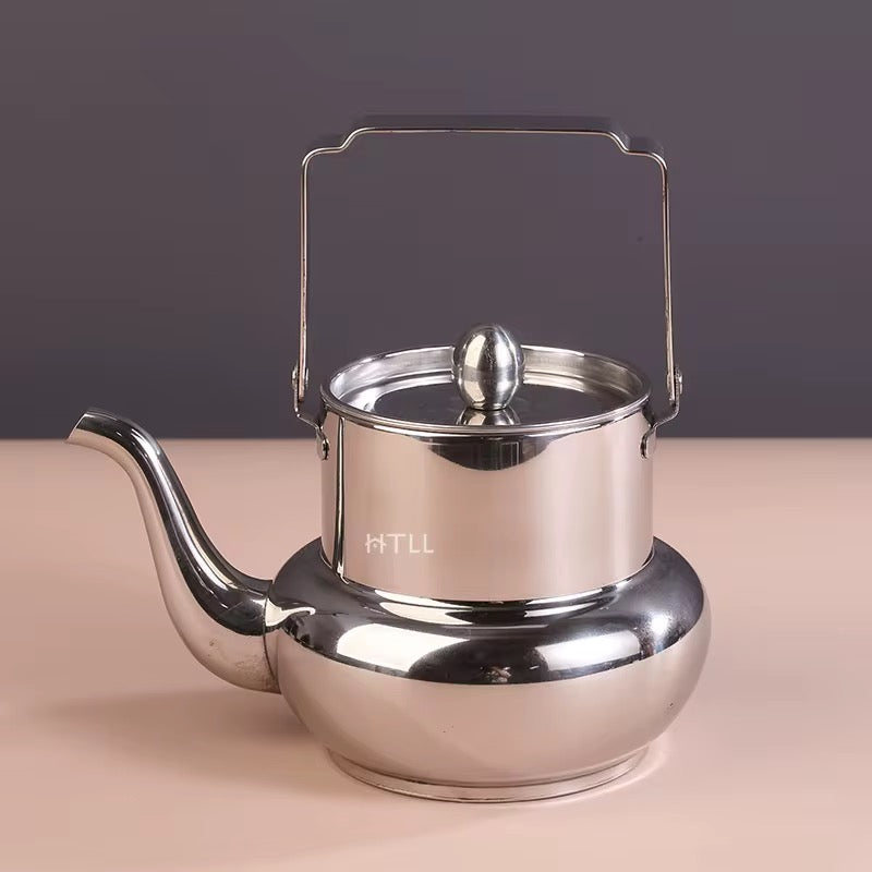 Stainless Steel Tea Kettle with Infuser – Silver Finish