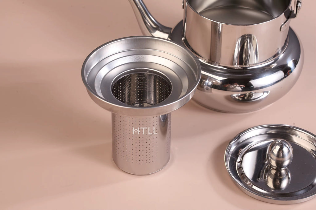 Stainless Steel Tea Kettle with Infuser – Silver Finish