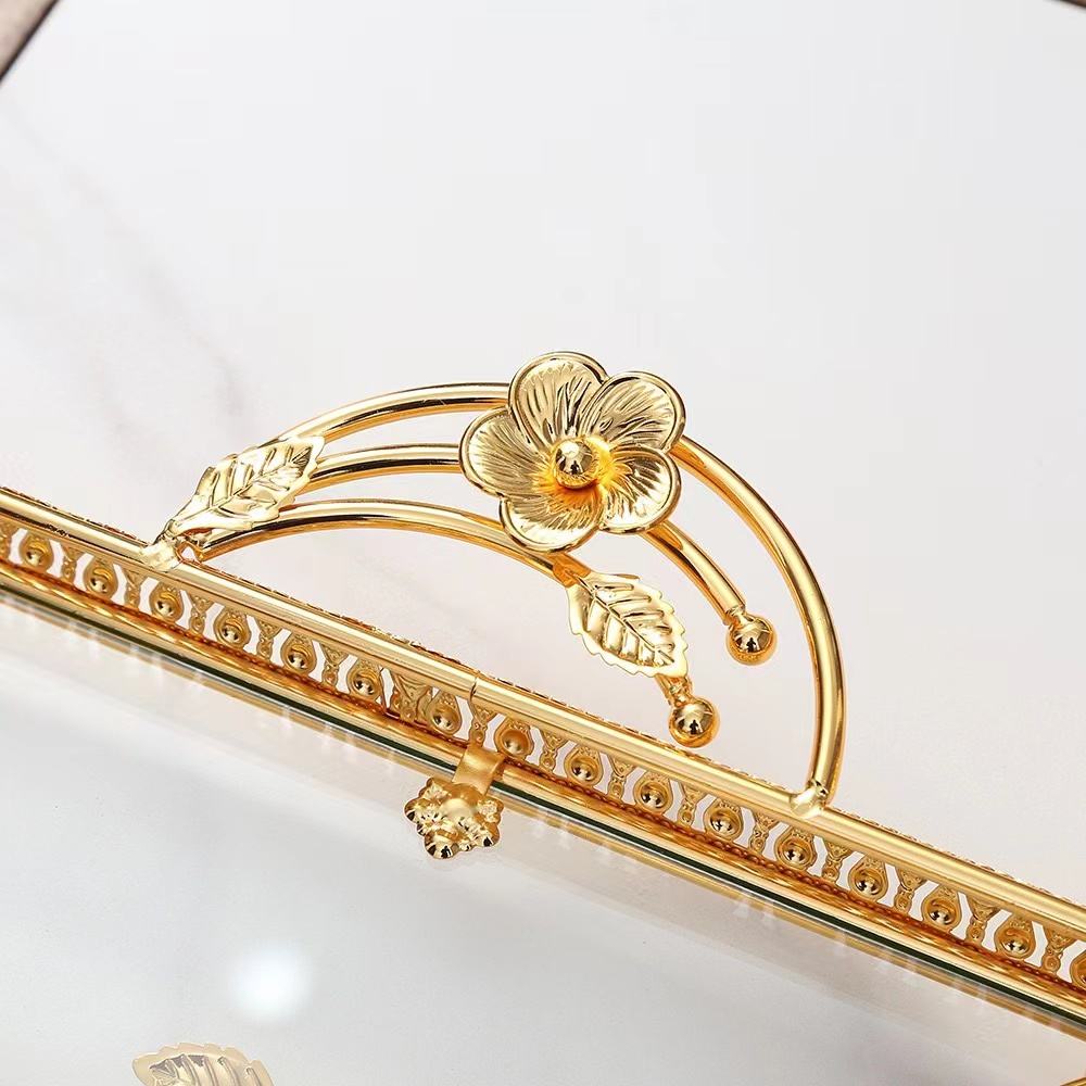 Single-Tier Multifunctional Retro Metal Fruit Tray