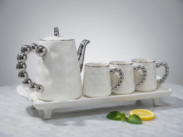 A39-2 Golf Ball Design Tea/Coffee Set